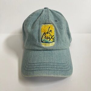 NWOT LaCroix Denim Blue Embroidered Limoncello Hat